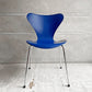 フリッツハンセン Fritz Hansen セブンチェア カラードアッシュ アイブルー AI BLUE スタッキングチェア アルネ・ヤコブセン 廃番カラー デンマーク 北欧家具 B ♪