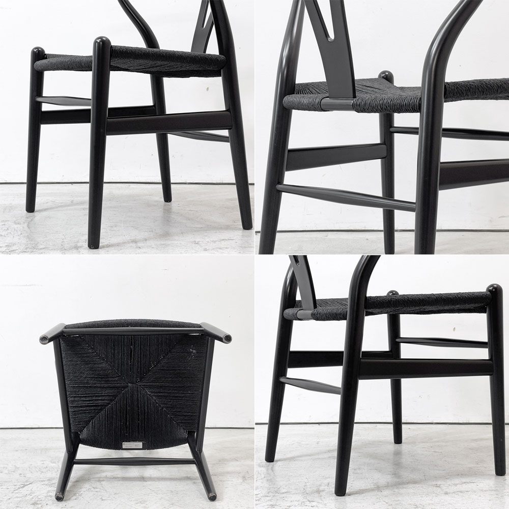 カールハンセン＆サン Carl Hansen & Son CH24 Yチェア 日本仕様サイズ ブラックラッカー×ブラックペーパーコード ハンス・J・ウェグナー ビーチ材 ●