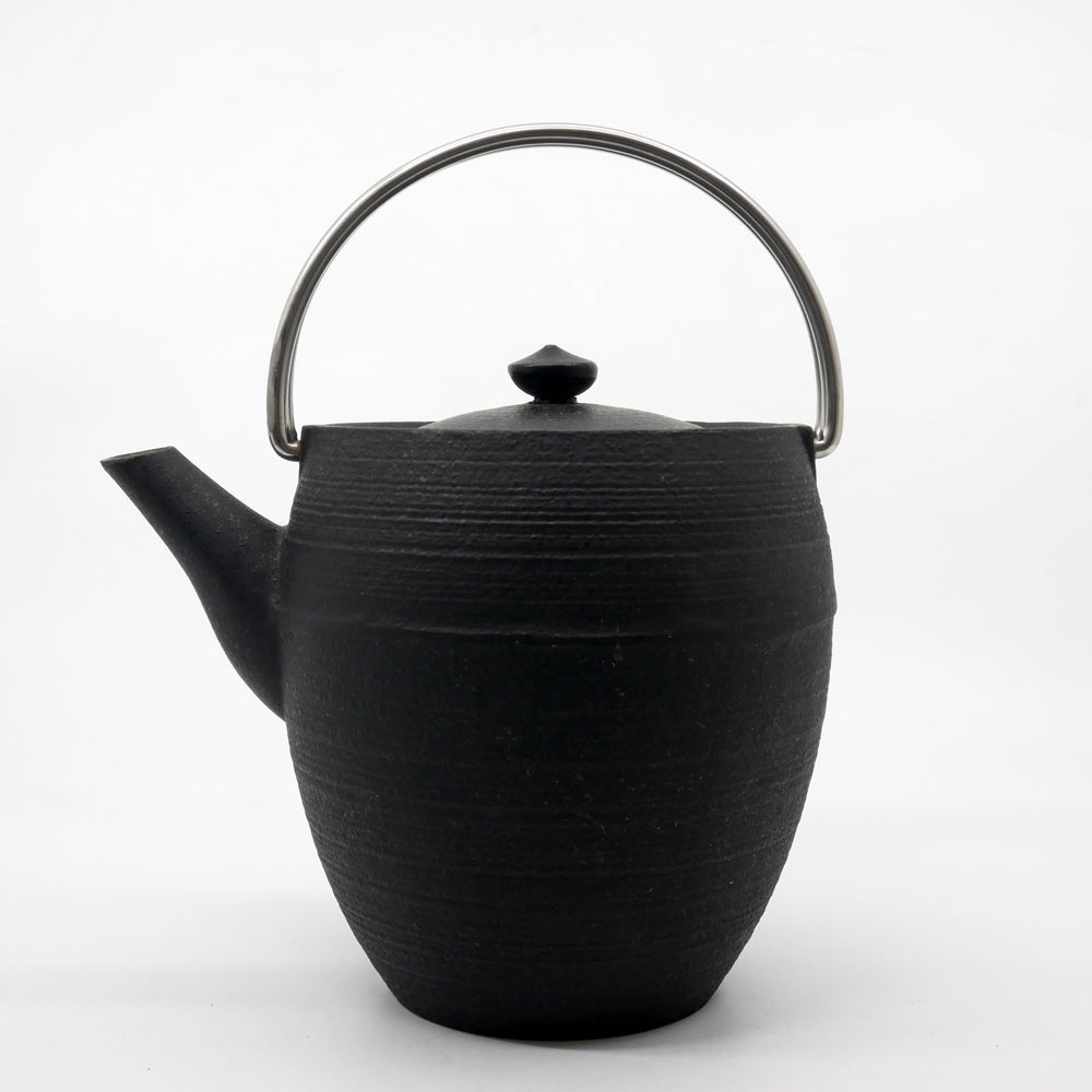 鋳心ノ工房 Chushin Kobo ティーポット 急須 鉄瓶 丸筒 Sサイズ HS-21S  鋳鉄 茶漉し ステンレスつる 0.45L ●