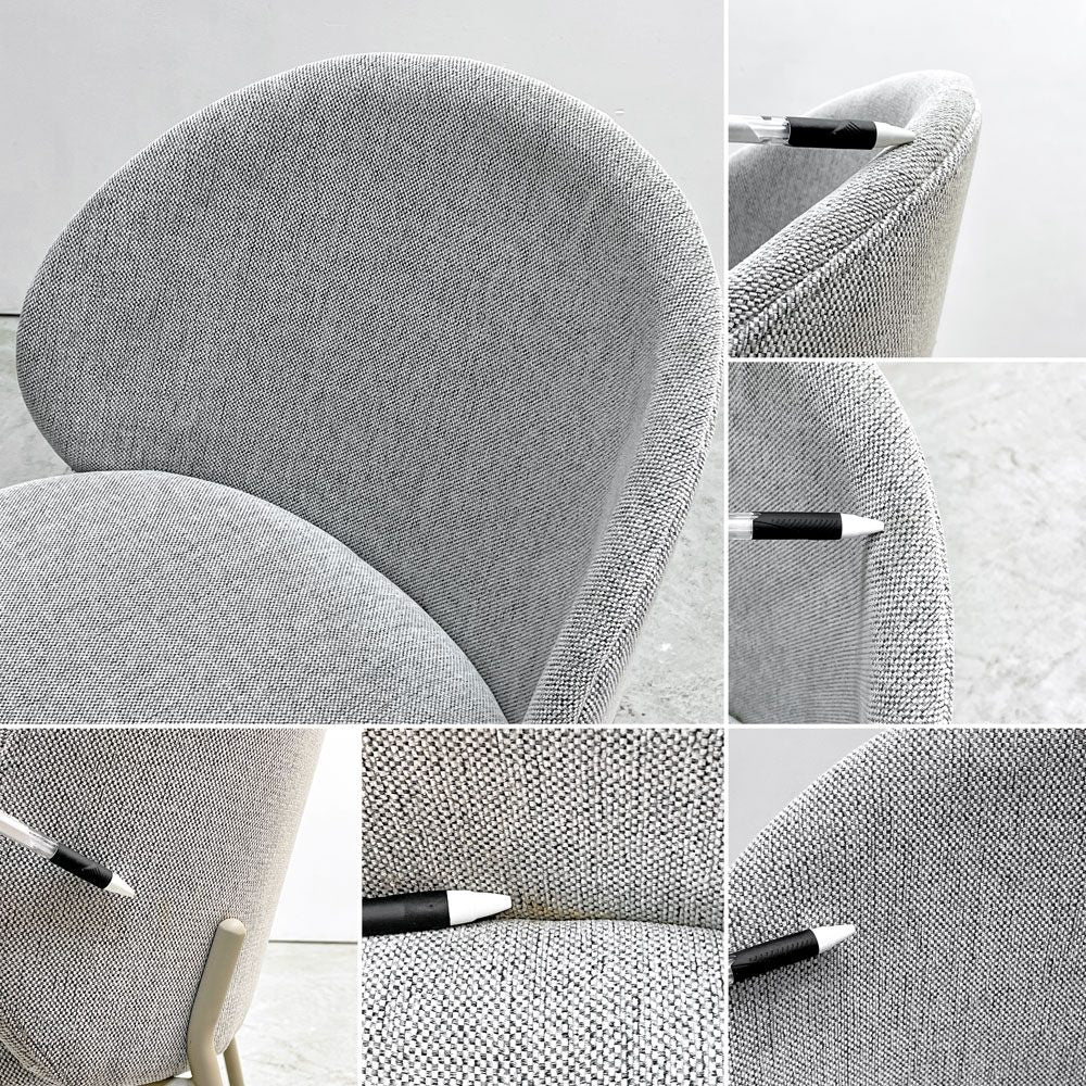 ボーコンセプト BoConcept プリンストン Princeton ダイニングチェア ライトグレー ファブリック メタル脚 マットアッシュグレーラッカー仕上げ B ●
