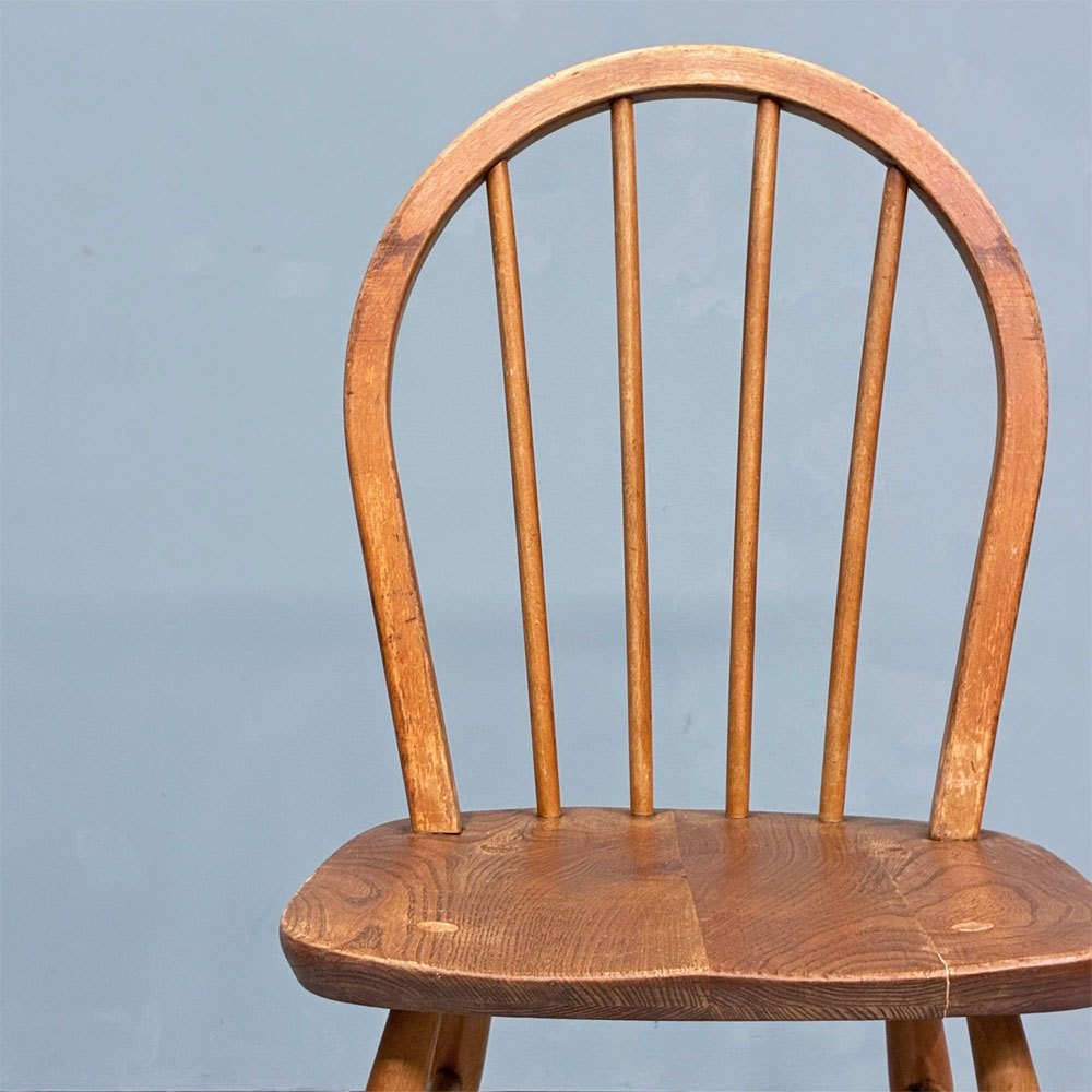 アーコール Ercol フープバックチェア ダイニングチェア スポークバック エルム材×ビーチ材 UKビンテージ 英国家具 ◎