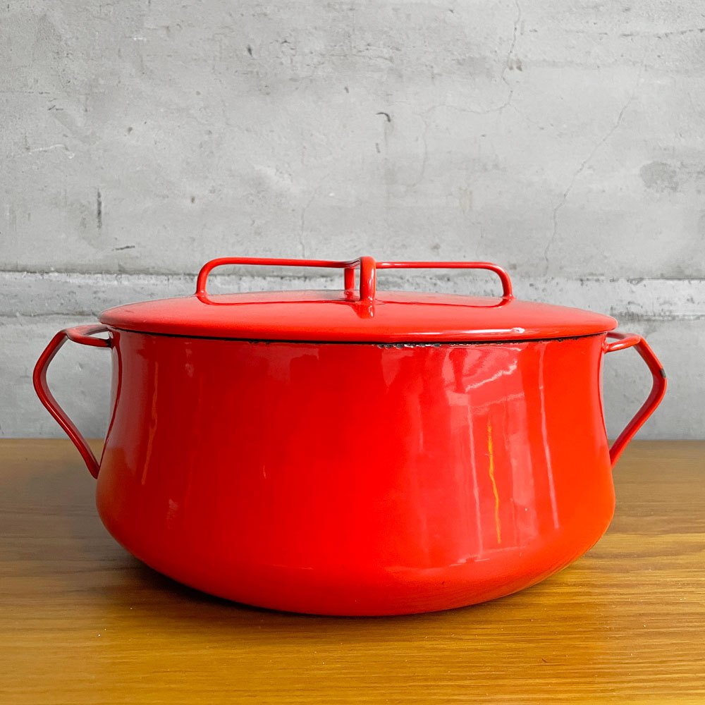 ダンスク DANSK コベンスタイル 両手鍋 ホーロー キャセロール W35cm イェンス・クイストゴー レッド 北欧 デンマーク ♪
