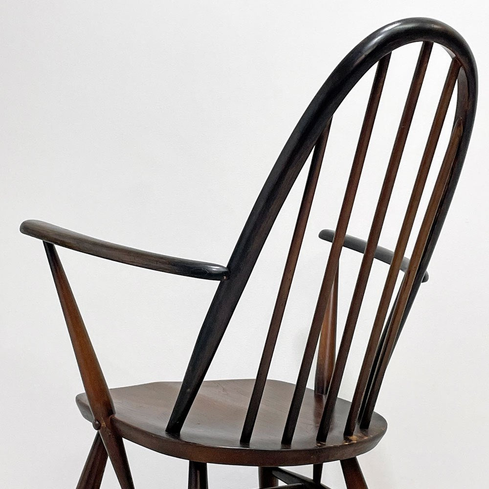 アーコール Ercol クエーカー ロッキングチェア アームチェア コロニアル ブラウン エルム材 ビーチ材 UKビンテージ 英国家具 ●