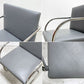 ノル ノール Knoll ブルーノ brno アームチェア チューブラー 合皮レザー グレー系カラー ミースファンデルローエ カンチレバー B ●