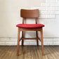フランフラン Francfranc コムンチェア COMUN CHAIR ダイニングチェア アッシュ材 レッド ファブリックシート 北欧スタイル 廃番 ◎