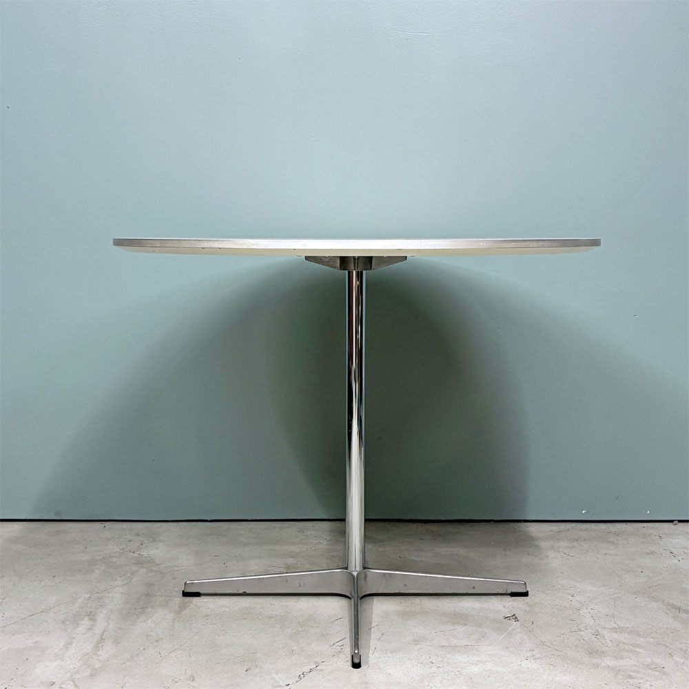 フリッツハンセン Fritz Hansen スーパー円テーブル A623 ダイニングテーブル Aテーブル Φ90cm ホワイト アルネ・ヤコブセン ブルーノ・マットソン ピート・ハイン 北欧家具 ◎