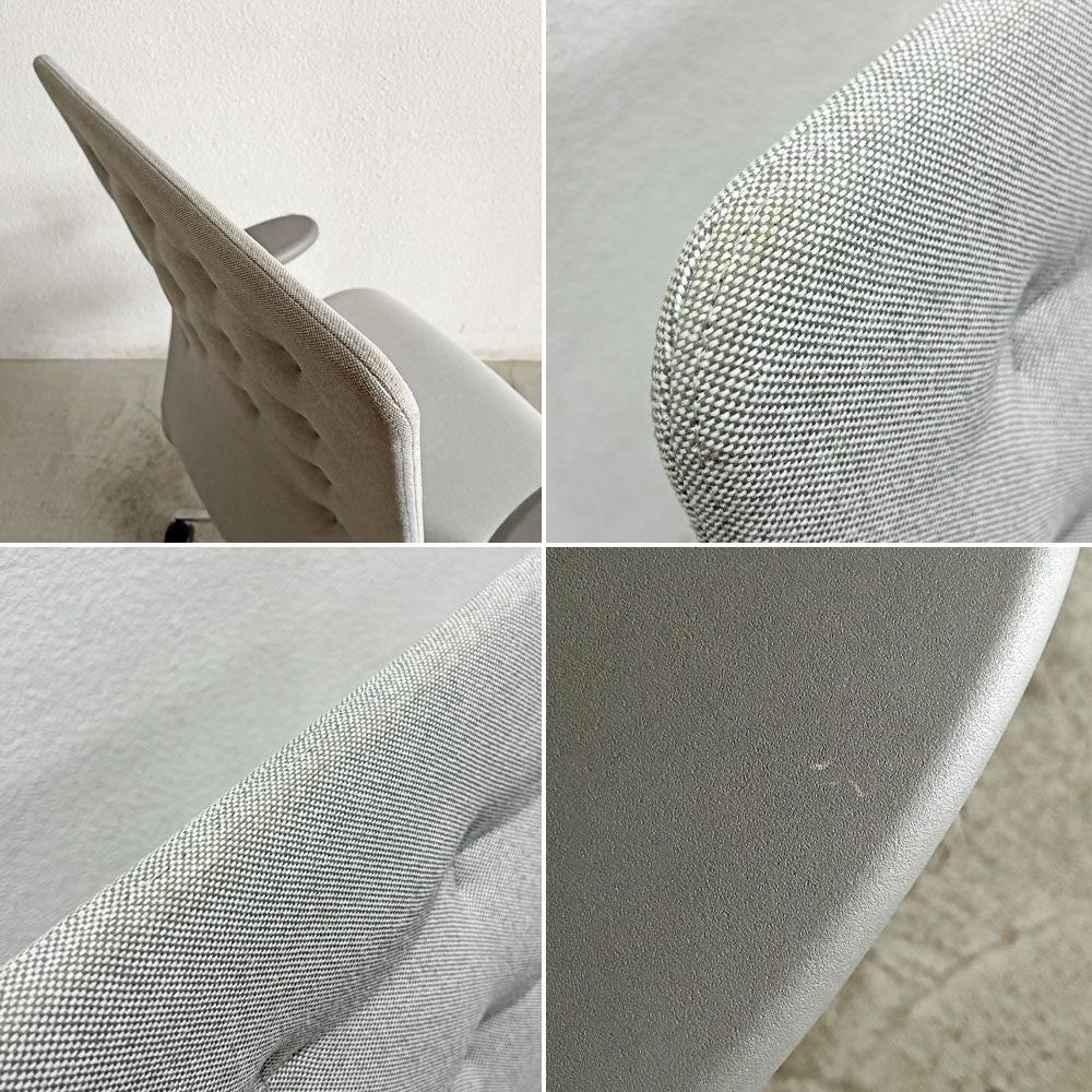 ヴィトラ vitra IDトリム ID Trim オフィスチェア デスクチェア ファブリックシート ライトグレー系 ハイバック 2Dアームレスト アントニオ・チッテリオ 参考定価￥209,000- 〓