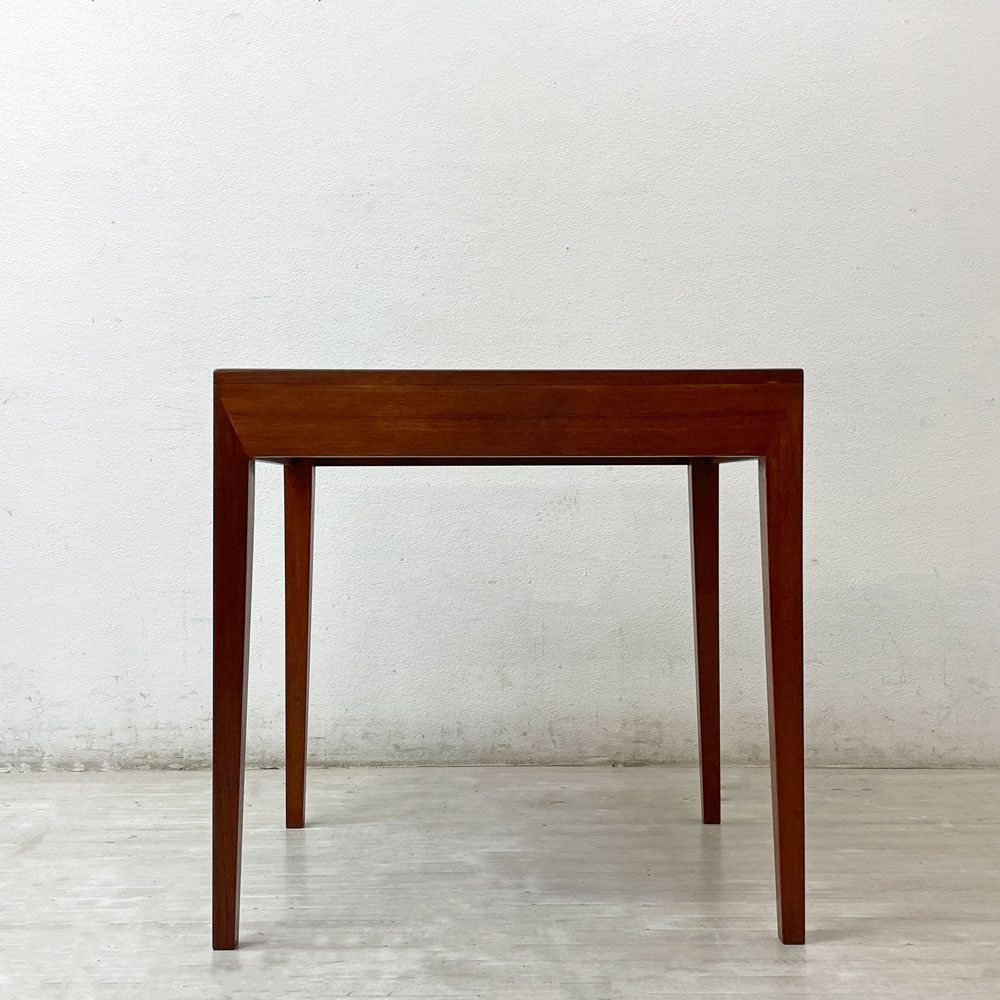 ビンテージ Vintaga チーク材 ダイニングテーブル サイドテーブル ボックス天板 北欧デザイン W74.5cm ●