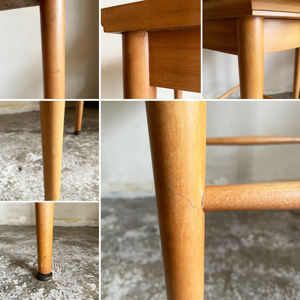 ビンテージ Vintage ドレッサー 鏡台 ドレッシングチェスト ビーチ材 抽斗2杯 ナチュラルテイスト W51×H123cm ナチュラル ■