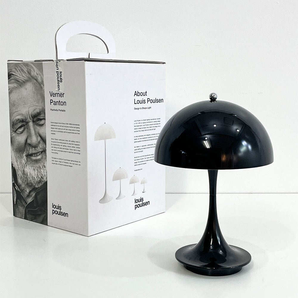 ルイスポールセン Louis Poulsen パンテラ  Panthella 160 ポータブル Portable  テーブルライト USB充電式 ブラック 箱付 ヴェルナー・パントン ●