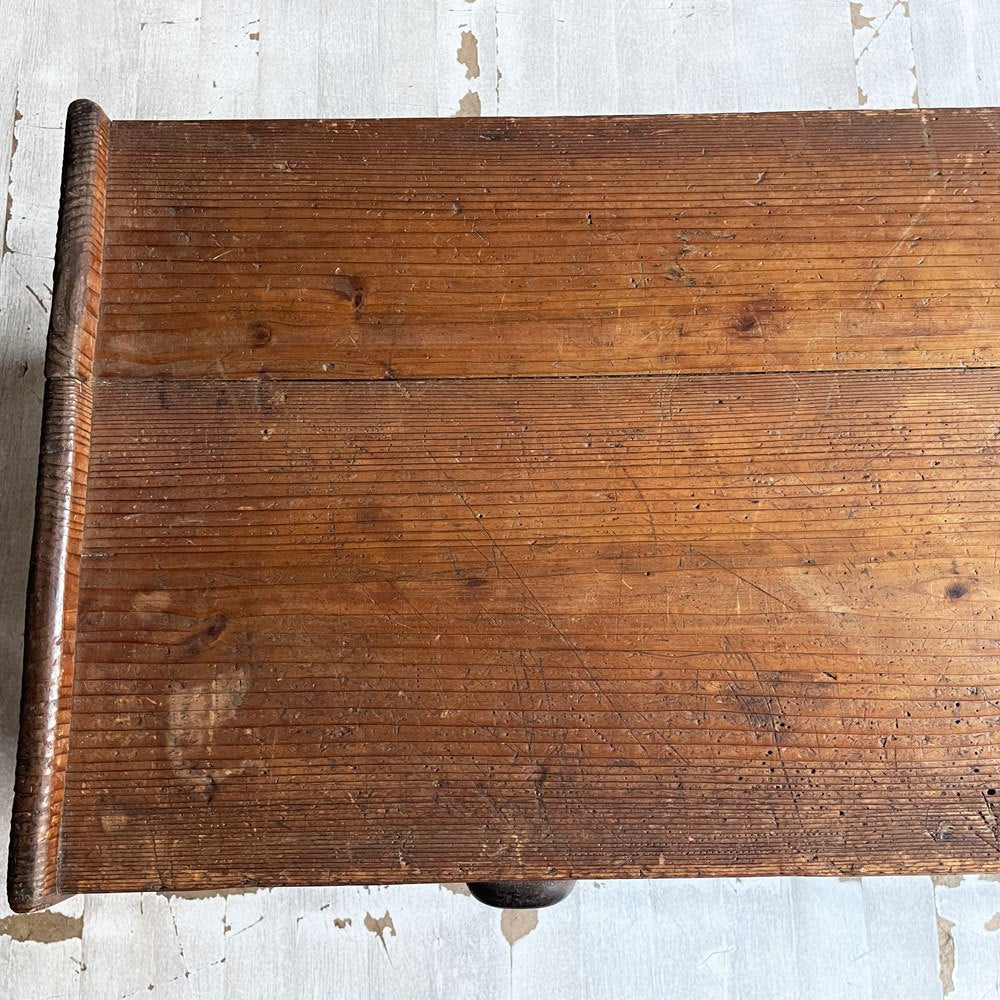 ジャパンビンテージ Japan Vintage 文机 座卓 ローテーブル 木製 抽斗2杯 時代家具 和家具 古道具 ♪