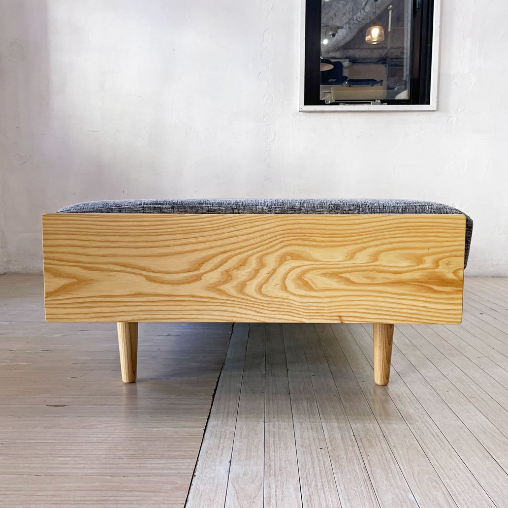 グラフ graf × 相合家具 SOGO adシリーズ デイベッドベンチ Day bed bench グレー系ファブリック ホワイトアッシュ材 美品  ★