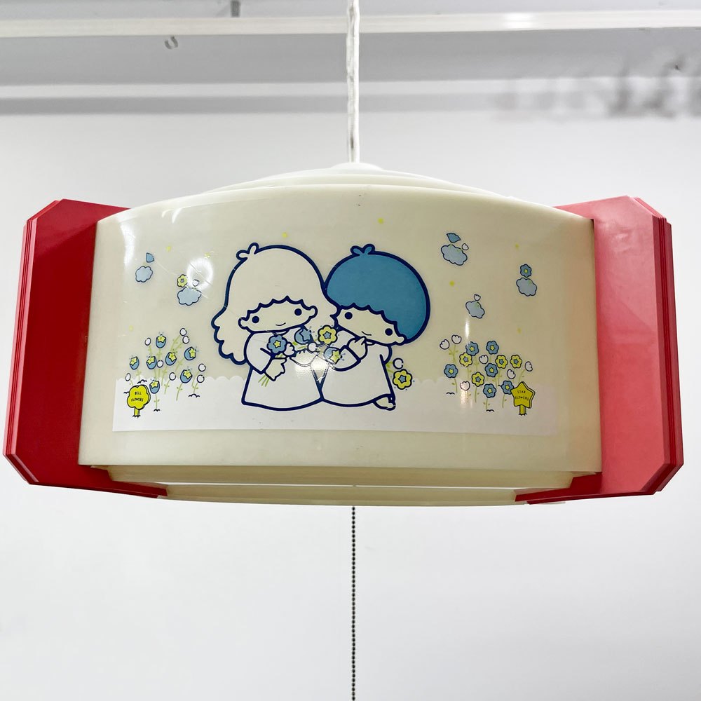 オーヤマ照明×サンリオ SANRIO キキララ リトルツインスターズ ペンダントライト 蛍光灯照明 昭和レトロ ジャパンビンテージ 当時物 ●