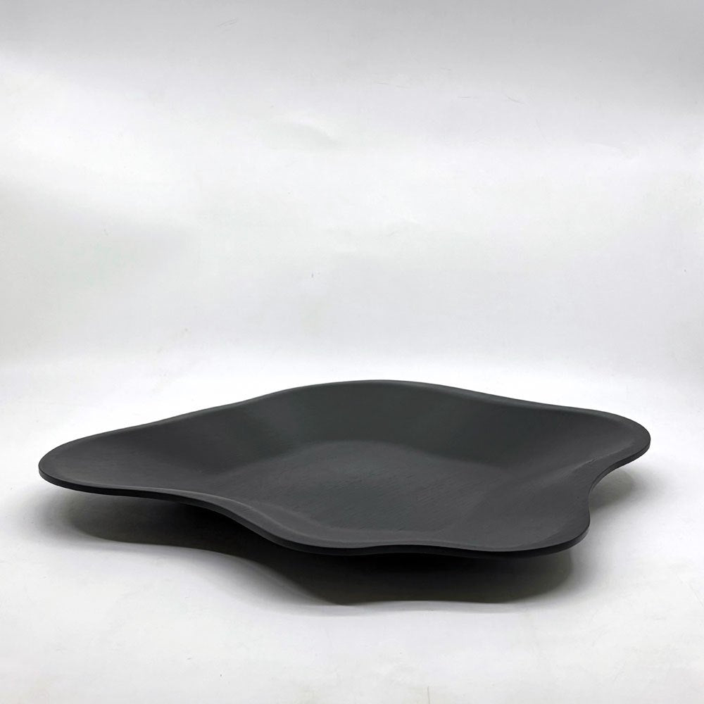 イッタラ iittala アルヴァ・アアルトコレクション Alvar Aalto プライウッドボウル プレート 385mm  ブラック 北欧 バーチ材 希少カラー ●