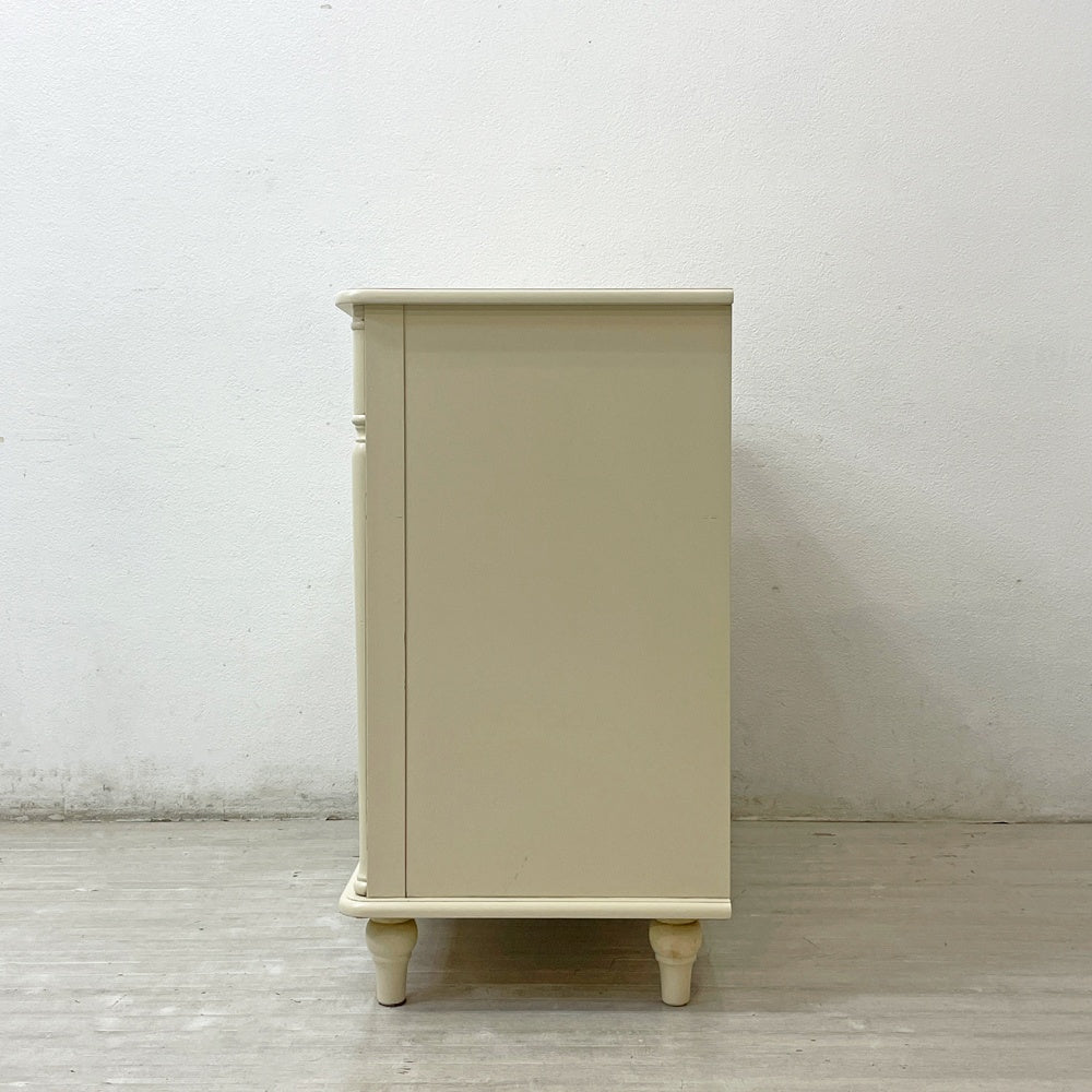 ローラアシュレイ LAURA ASHLEY クリフトン CLIFTON 4段 チェスト オフホワイト 廃盤 カントリースタイル ●