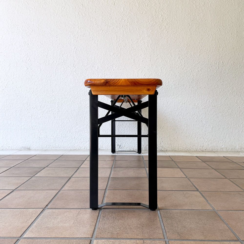 ダルトン DULTON ビアベンチ BEER BENCH 130 フォールディング 折り畳み モミ材 アジャスター付き ◇