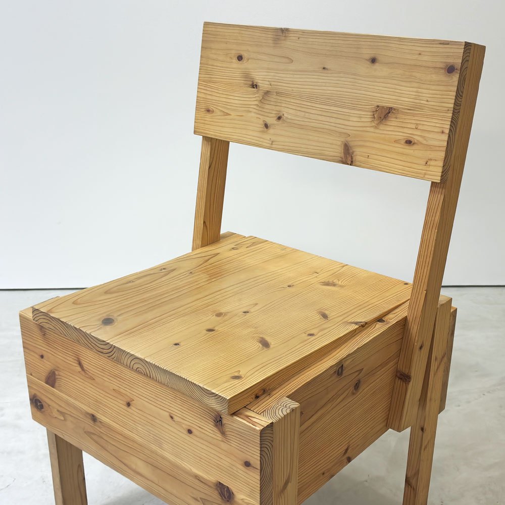 エンツォマーリ Enzo Mari デザイン セディア チェア SEDIA 1 CHAIR ダイニングチェア 国産杉材使用 工房製作品 ●