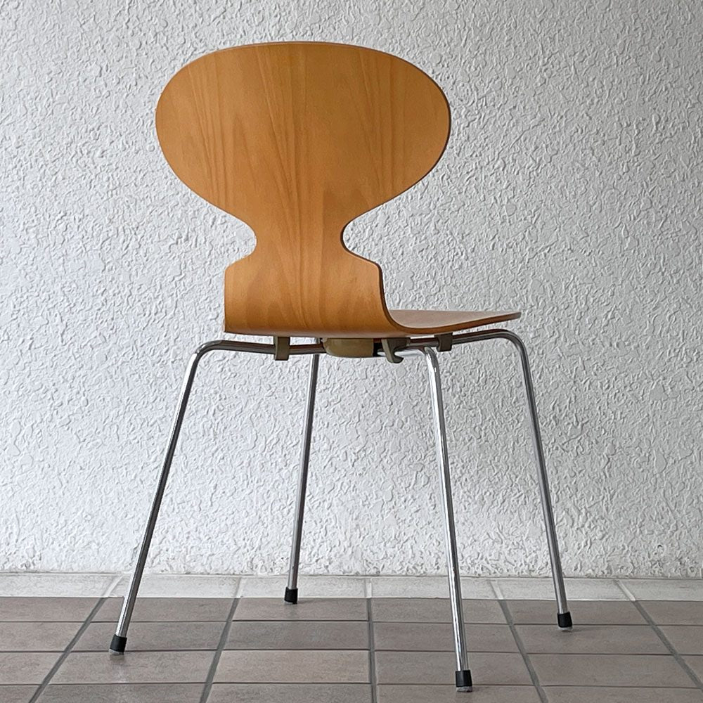 フリッツハンセン Fritz Hansen アントチェア 4本脚 ナチュラルビーチ ラッカー アルネ・ヤコブセン 北欧家具 C ◇