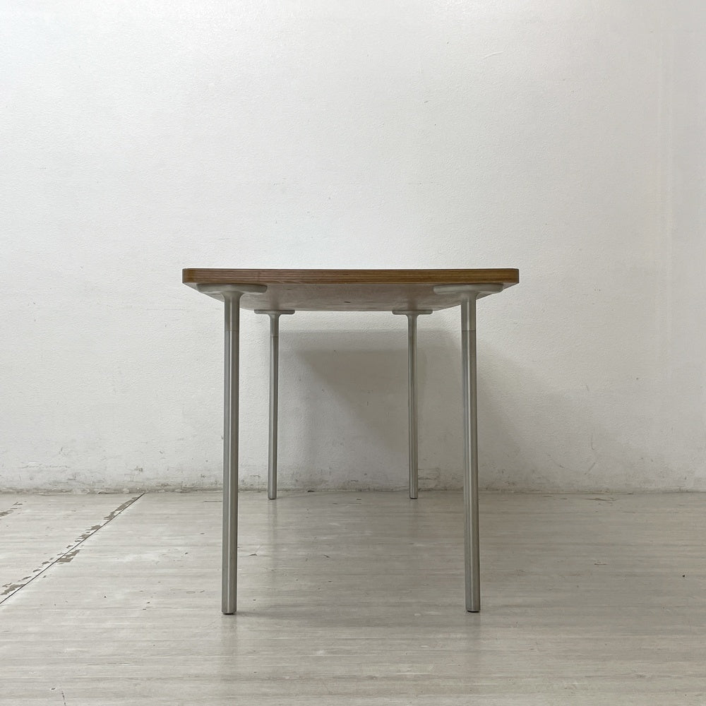 イデー IDEE バリエーションテーブル VARIATION TABLE ダイニングテーブル ワークテーブル ラミネート天板 ライトブルー スチール 希少 廃番 A ●