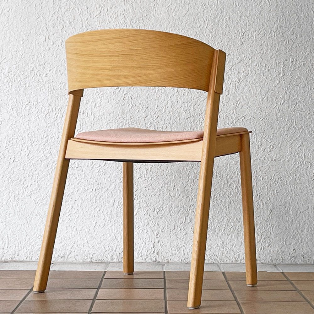 ムート muuto カバーサイドチェア Cover Side Chair ダイニングチェア スタッキング オーク材 布座 クヴァドラ生地 トーマス・ベンゼン ピンク B ◇