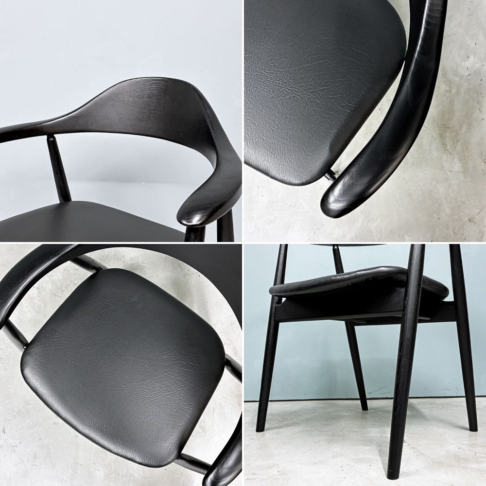 ノーウェアライクホーム NOWHERE LIKE HOME マンタ MANTA ダイニングチェア アームチェア オーク材 ブラック 関家具 展示品 A 定価：¥39,600- ◎