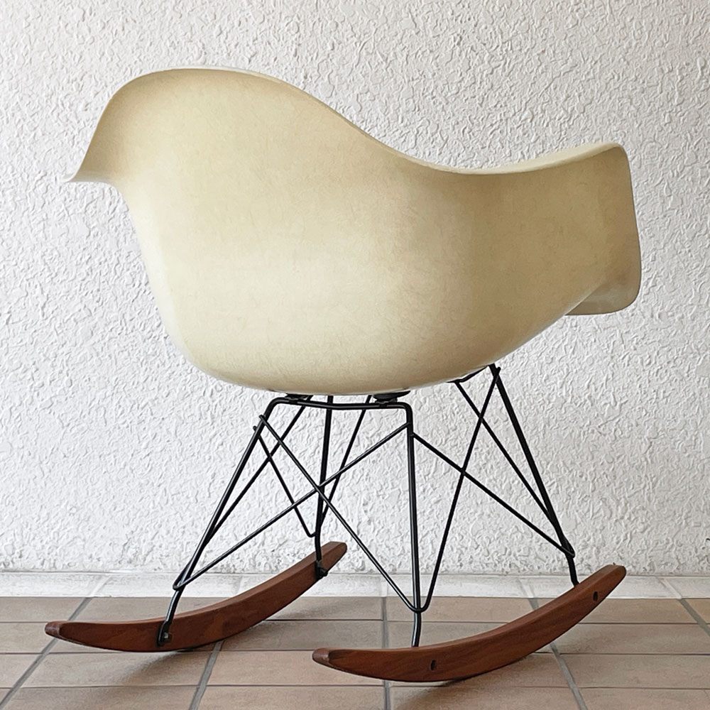 ハーマンミラー Herman Miller アームシェルチェア セカンド 2nd初期 エンボスレス FRP  ロッカーベース イームズ ミッドセンチュリーモダン ◇