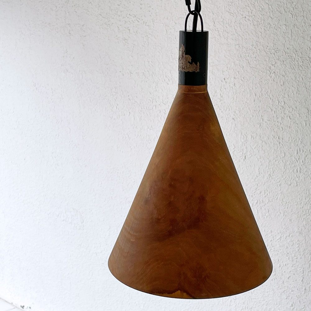 ダリールズ Dareels コーンウッドハンギングランプ CONE WOOD HANGING LAMP チーク古材 × スチール ペンダントライト 円錐 ◇