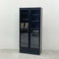 シンプルモダン Simple modern ガラスキャビネット ブックシェルフ 本棚 Book shelf Glass cabinet ブラックペイント 収納家具 〓