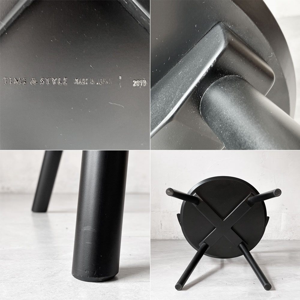 タイム＆スタイル TIME＆STYLE ドルフ Dorf ハーフアームチェア ダイニングチェア ブナ材 ブラック DRILL DESIGN ウィンザーチェア B ★