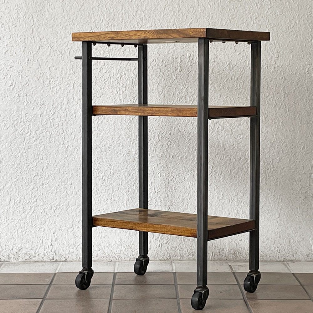 アクメファニチャー ACME Furniture グランビュー GRANDVIEW ワゴン 3段 ハックベリー×アイアン キャスター付 インダストリアルデザイン 定価￥44,000- 廃番 ◇