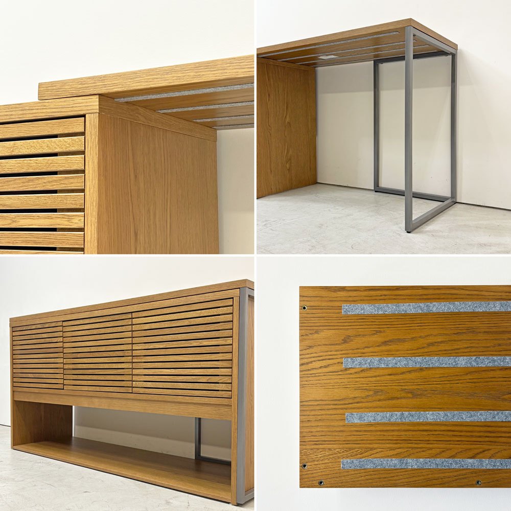 クラッシュゲート CRASH GATE イージーライフ Easy Life ボーダー BORDER サイドボード オーク材 W137cm 伸縮テーブル 関家具 展示品 ●