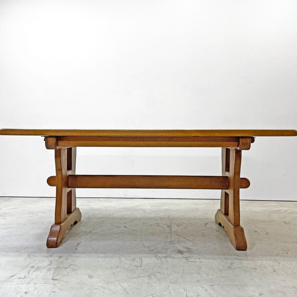 トップフォーム Topform オーク材 リフェクトリーテーブル ダイニングテーブル W180cm クラフト家具 店舗用什器 オランダ ビンテージ vintage ●