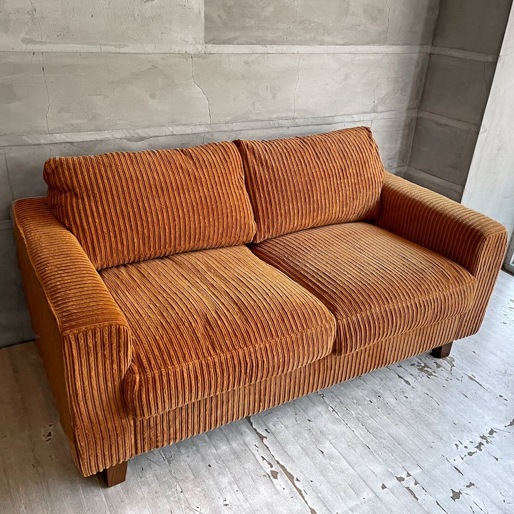 アクメファニチャー ACME Furniture ジェティ フェザー ソファ JETTY feather SOFA 2P 2人掛け コーデュロイ マスタード  定価￥284,900- ♪