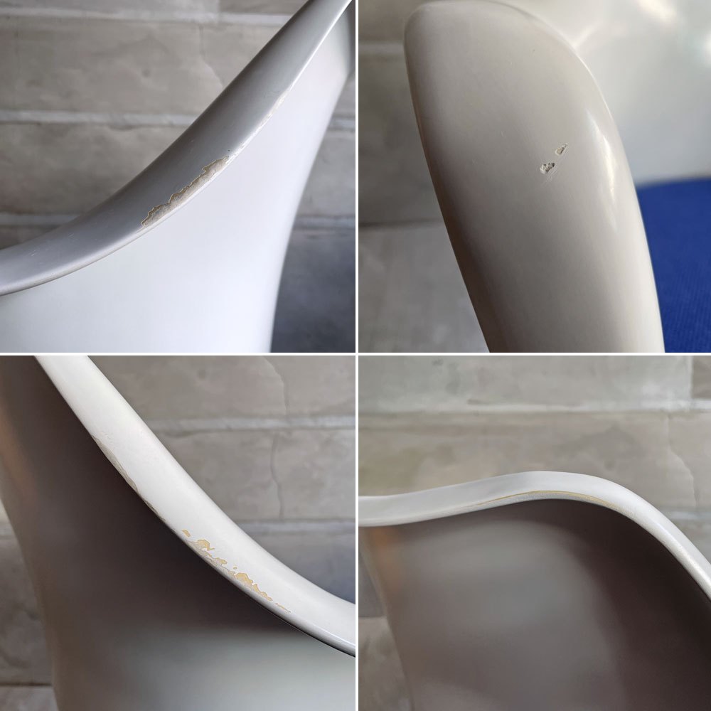 ノル Knoll ビンテージ チューリップチェア アームダイニングチェア 回転式 FRP 座面クッション交換済み エーロ・サーリネン Eero Saarinen スペースエイジ ミッドセンチュリー ♪