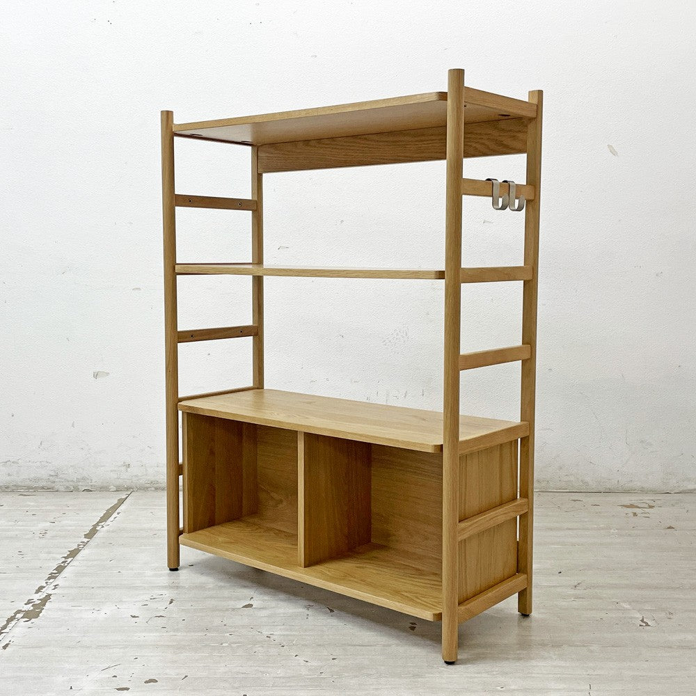 アクタス ACTUS リピア RIPIA オープンシェルフ ブックシェルフ 本棚 オーク材 W90cm ナチュラルデザイン ●