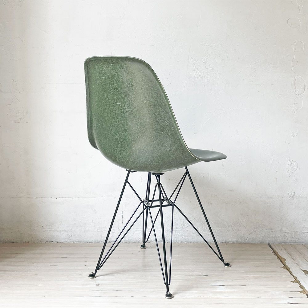 ハーマンミラー Herman Miller 2nd ビンテージ サイドシェルチェア FRP製 オリーブグリーン エッフェルベース C&R イームズ ミッドセンチュリー ★