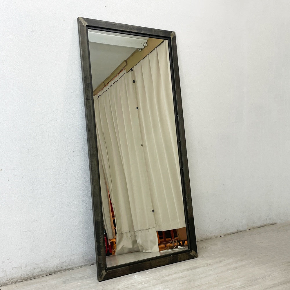 アデペシュ a.depeche ソコフ ミラー socph mirror L ウォールミラー スチールフレーム 80x170cm インダストリアル ●