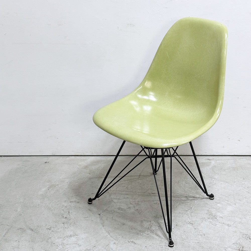 モダニカ MODERNICA サイドシェルチェア FRP ファイバーグラス エッフェルベース セロリ ブラック C&Rイームズ ミッドセンチュリー ●