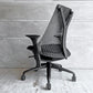 ハーマンミラー HermanMiller セイルチェア SAYL Chair デスクチェア ブラック サスペンションミドルバック アジャスタブルアーム キャスター付 イヴ・ベアール ♪