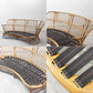 アーコール Ercol No.499 3Pソファ 3シーター キドニーシェイプ シート スカイブルー ファブリック ビーチ材 UKビンテージ 英国家具 ●