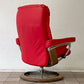 エコーネス EKORNES ストレスレス stressless メイフェア Mayfair リクライニングチェア オットマンセット Mサイズ レザー レッド ノルウェー 現状品 ◇
