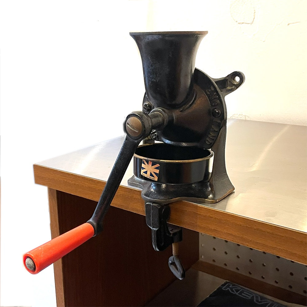 スポング SPONG & CO LTD ビンテージ コーヒーミル グラインダー Model NO.1 壁面やデスクに取り付け可能 英国 イギリスビンテージ ★