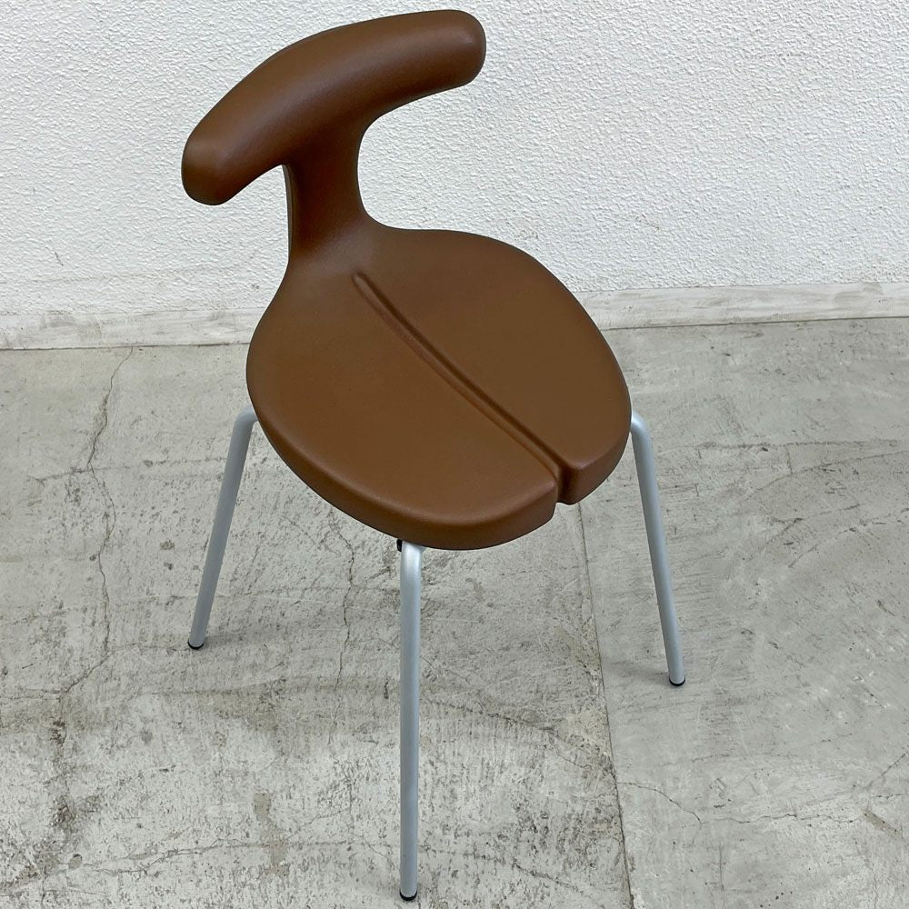 アーユル・チェア ayur-chair スツールタイプ SH49 ブラウン 四本脚 姿勢矯正 坐骨椅子 健康椅子 腰痛対策 定価36,300円 美品 〓