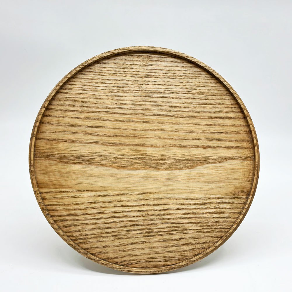 イッカ ICCA コンポート台 Private Comport Φ20cm アッシュ材 ガラス天板 ろくろ脚 収納袋付き ●