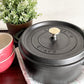 ストウブ STAUB ピコ ココット ラウンド 両手鍋 ブラック 24cm 鋳物 キャセロール ガス オーブン IH対応 フランス ■
