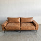 クラッシュゲート CRASH GATE コンフォーム COMFORM プルート PLUTO SOFA 3人掛けソファ W198cm スーパーレザーテックス オーカーブラウン 定価￥154,000- 〓