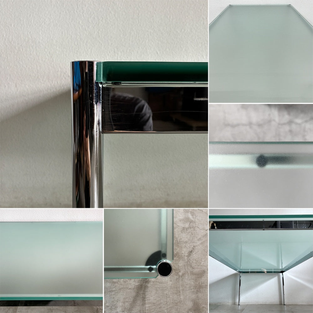 ユーエスエム ハラーシステム USM Modular Furniture ハラーテーブル デスク ダイニングテーブル W200×D100×H72/74cm ジェンティーレガラス 艶消し フロスト加工 リバーシブル 合計参考価格￥457,600-の品 オフィス家具 ミーティングテーブル 店舗什器 MoMA 〓