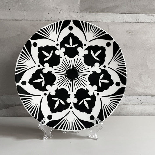 ツェツェアソシエ Tse＆Tse associees お腹ペコペコのお皿たち  les affamés ナヴォイ 大皿プレート ウズベキスタン模様 ブラック フランス パリ 廃番 ♪