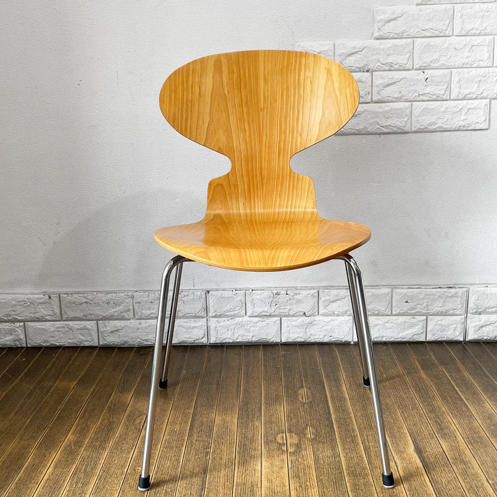 フリッツハンセン Fritz Hansen 3101 アリンコチェア アントチェア 4本脚 ナチュラルビーチ ラッカー仕上げ フェルトグライズ アルネ・ヤコブセン D ◎