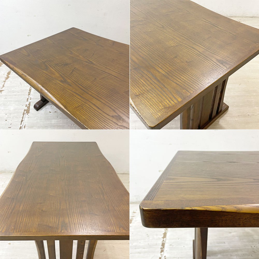 大川家具 鎌倉 ダイニングテーブル  オーク材 シンプルデザイン W160cm ●